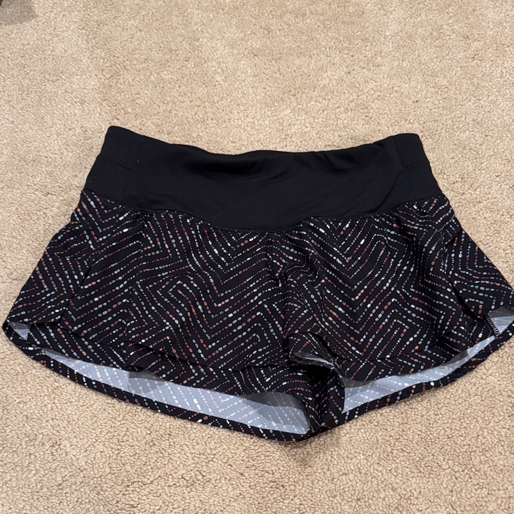 CALIA by Carrie Underwood Black Patterned Athletic Shorts